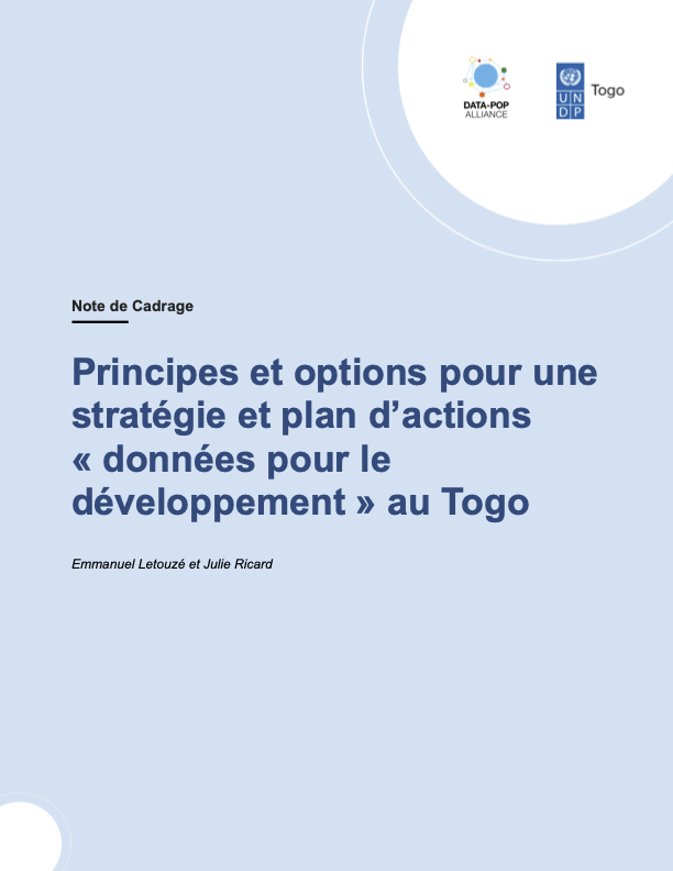 Principes et options pour une stratégie et plan d’actions « données pour le développement » au Togo
